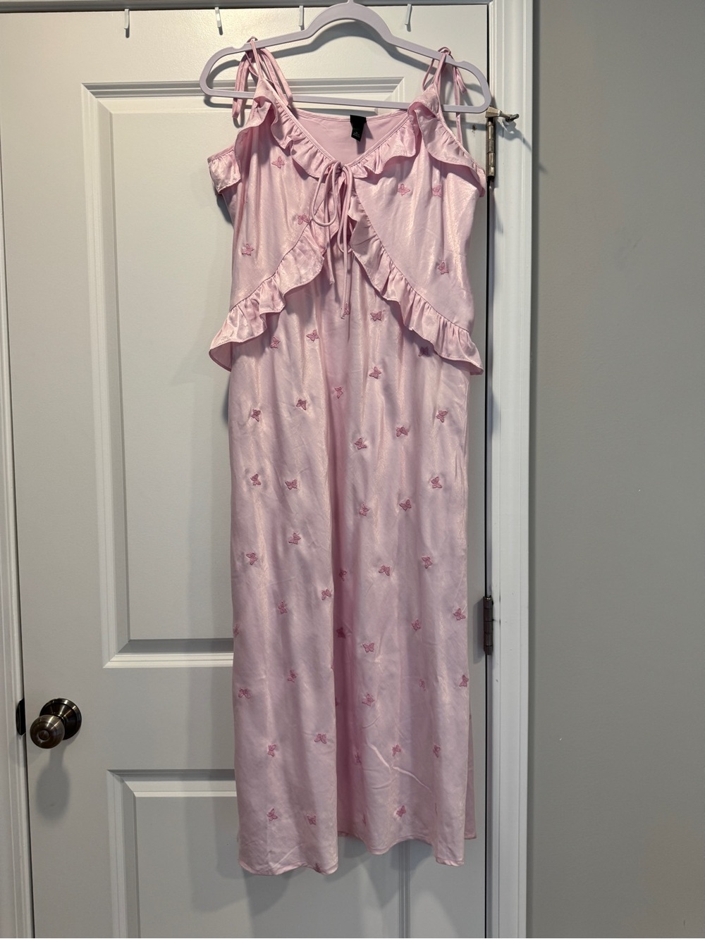Target Pink Ruffle Satin Dress